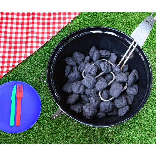 Ivation Premium 500W Electric Charcoal Starter – Quickly & Easily Ignite BBQ Grills Without Lighter Fluid or Matches – Double-Ring Design with