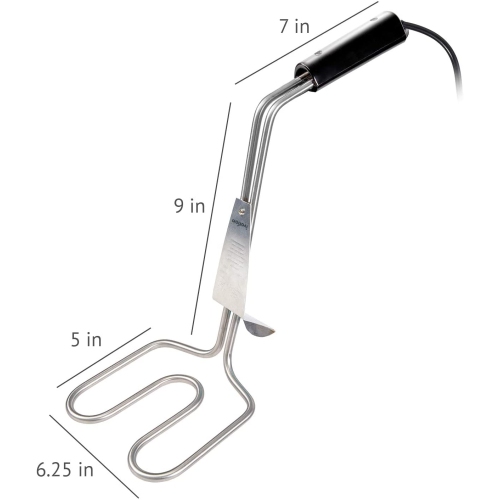 Ivation Premium 500W Electric Charcoal Starter – Quickly & Easily Ignite BBQ Grills Without Lighter Fluid or Matches – Double-Ring Design with