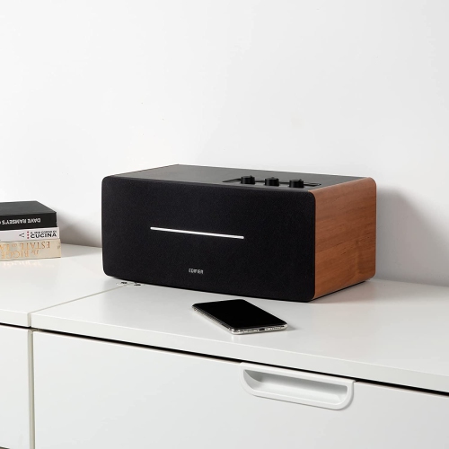 Edifier D12 Tabletop Speaker - Integrated Desktop Stereo Bluetooth Speaker - Wireless Computer Speaker