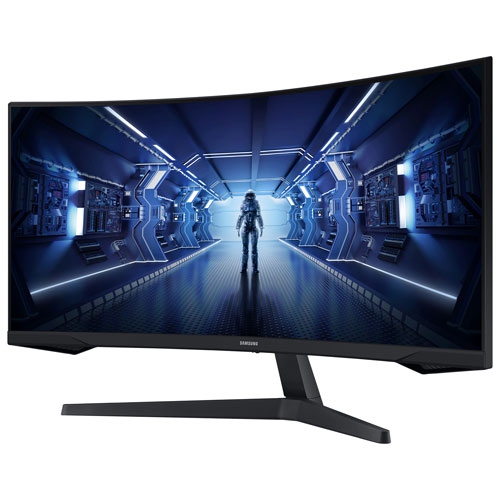 Open Box - Samsung Odyssey G5 34" WQHD 165Hz 1ms GTG Curved VA LED FreeSync Gaming Monitor - Black