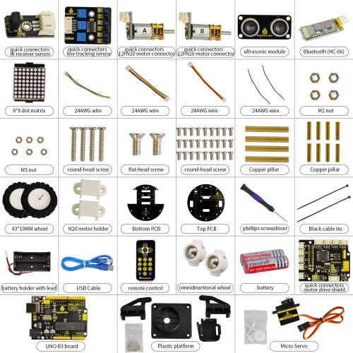 Smart Turtle Robot - Electronic Prototyping Platform - Bluetooth Control & Infrared Remote Control - Both Arduino & Mixly Block Coding - Automatic