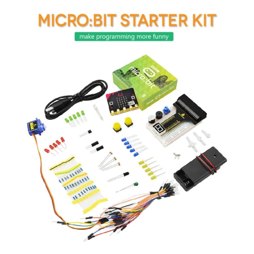 Microbit Beginner’s Starter Kit | Resistors, LEDs, Sensors, LED Segment Display | Perfect kids educational toy for boys and girls ages 2 and up |