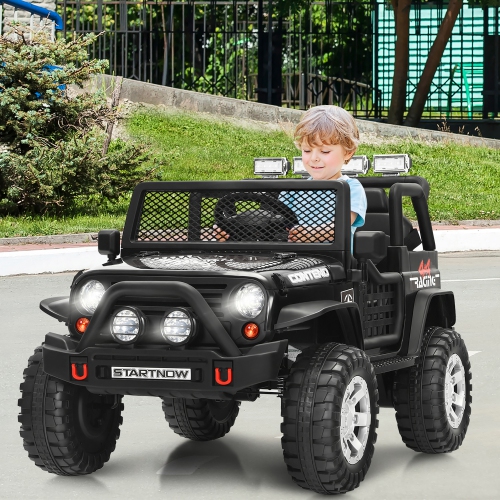 Costway 12V Kids Ride On Truck Remote Control Electric Car w/Lights&Music