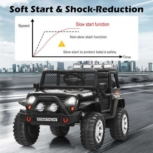 Costway 12V Kids Ride On Truck Remote Control Electric Car w/Lights&Music