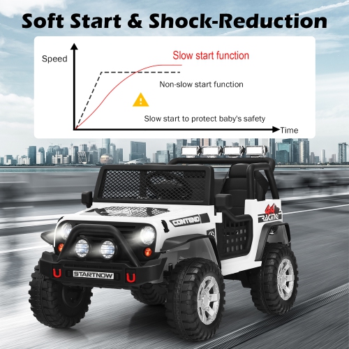 Costway 12V Kids Ride On Truck Remote Control Electric Car w/Lights&Music