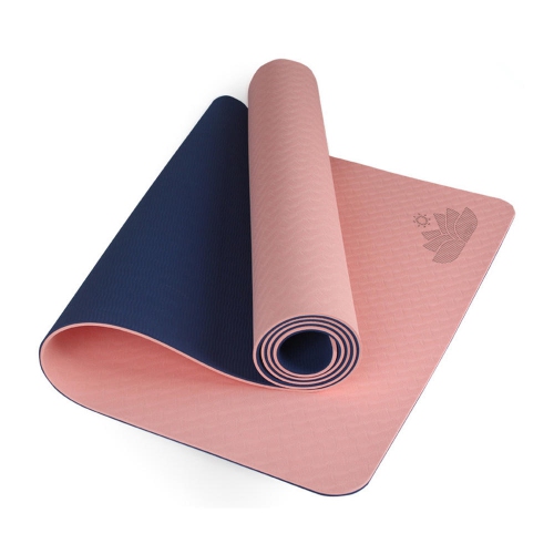 Eco-Friendly TPE Non-Slip Yoga Pilates Fitness Mat with Carrying Bag, 72"x24" - LIVINGbasics™ - Pink