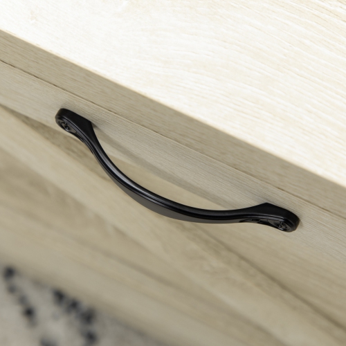 HOMCOM – Table basse Farmhouse avec tiroir et tablette de rangement, table centrale rustique pour salon, salle de réunion, chêne blanc