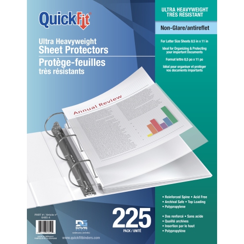 EXTRIC Sheet Protectors | 200 Pack Page Protectors - Sheet Protectors for 3 Ring Binder, 8.5” x 11”