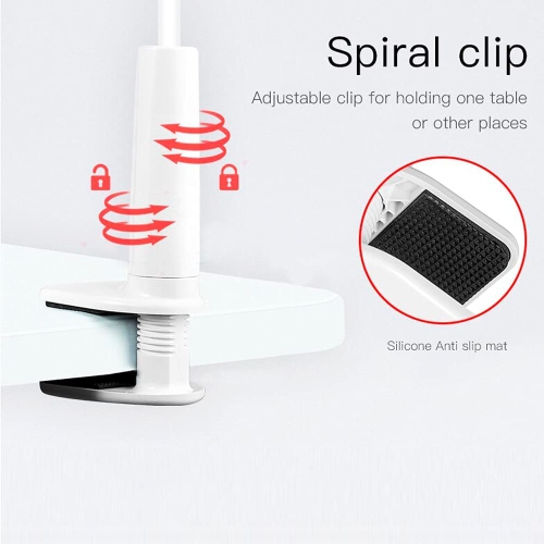 Multifunctional Holder C37 - Universal Flexible Desk Clip Tablet Stand Phone Holder Bracket - Gold