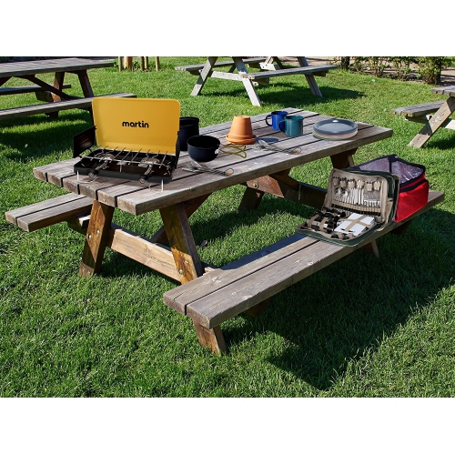 Martin MCS-200 2-Burner Camp Stove - Portable Propane Gas Stove for Camping and Outdoor Cooking