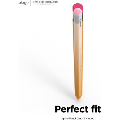 elago Classic Pencil Case Compatible with Apple Pencil 2nd Generation, Classic Design, Compatible with Magnetic Charging & Double Tap [Yellow]