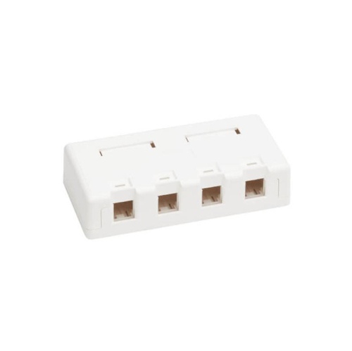 TRIPP LITE SURFACE-MOUNT BOX KEYSTONE JACK 4-PORT