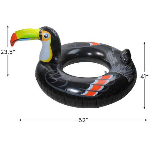 41" Inflatable Jumbo Tropical Toucan Pool Ring Float