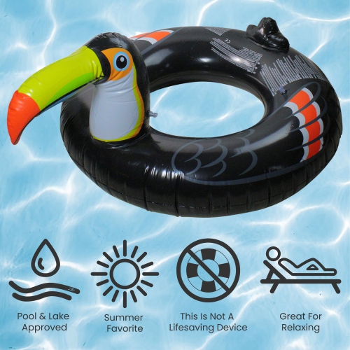 41" Inflatable Jumbo Tropical Toucan Pool Ring Float