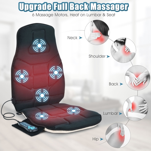 Coussin de massage – Avec 6 moteurs de vibration