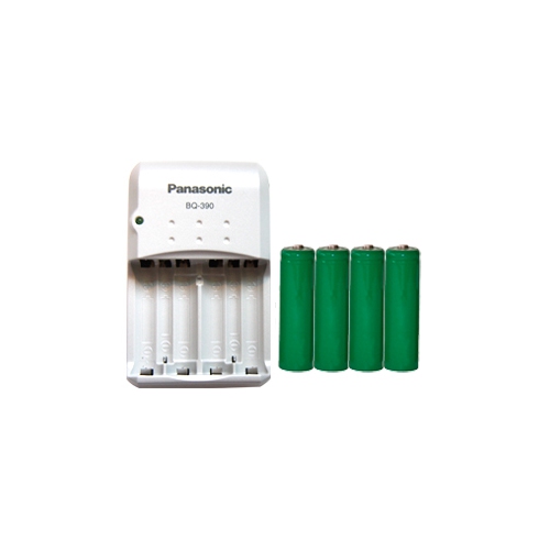 Chargeur intelligent de Panasonic + 4 piles AA NiMH de 1500 mAh