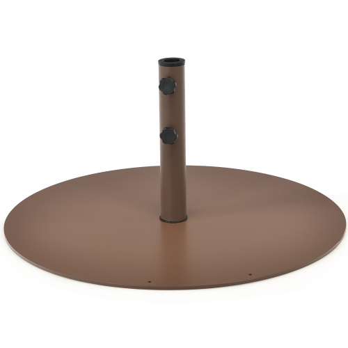 Costway 59LBS Patio Umbrella Base Round Umbrella Stand for Backyard Brown
