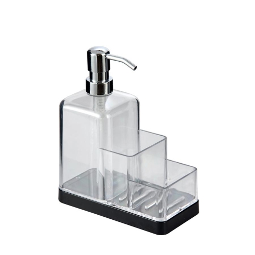 Jessar - Soap Dispenser with Sponge Storage, Clear