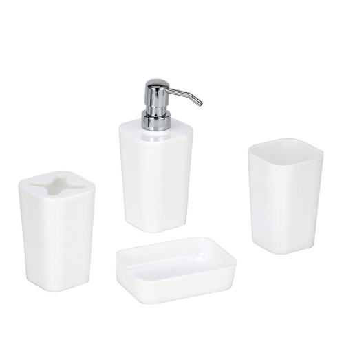 JESSAR  - 4 Pieces Bathroom Accessory Set In White