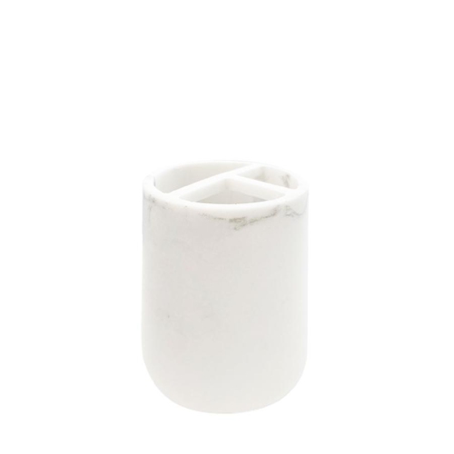 Jessar - Polyresin Bathroom Toothbrush Holder, Marble Pattern