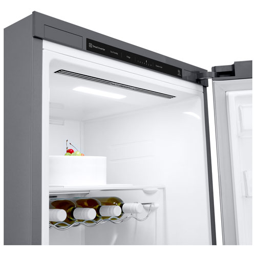 LG 24" 13.6 Cu. Ft. Counter-Depth Column Refrigerator (LRONC1404V) - Platinum Silver Steel