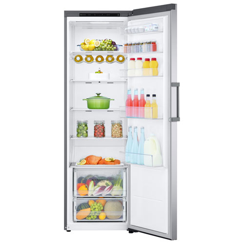 LG 24" 13.6 Cu. Ft. Counter-Depth Column Refrigerator (LRONC1404V) - Platinum Silver Steel