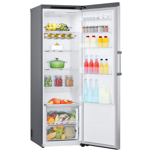 LG 24" 13.6 Cu. Ft. Counter-Depth Column Refrigerator (LRONC1404V) - Platinum Silver Steel