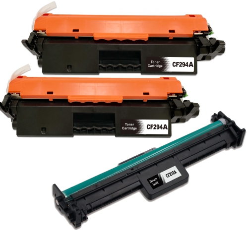 TONER4U  -3Pack (2 Toner Cartridge+ Drum Unit) Compatible (2X Cf294A +Cf232A) for HP 94A, HP32A Cf294A, Cf232A HP Printer