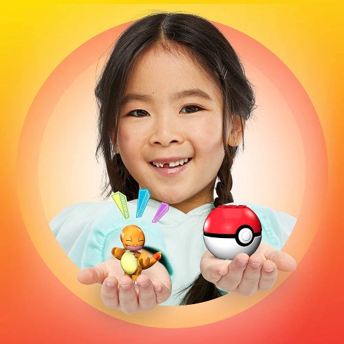 Mega Construx Pokemon: Charmander - 16 Piece Building Kit [Toys, #GKY71, Ages 6+]