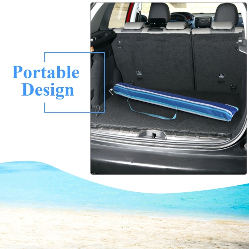 Costway 8 FT Beach Umbrella Outdoor Tilt Sunshade Sand Anchor W/Carry Bag