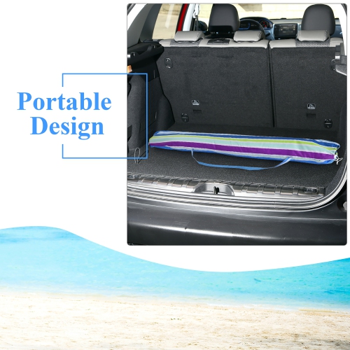 Costway 8 FT Beach Umbrella Outdoor Tilt Sunshade Sand Anchor W/Carry Bag