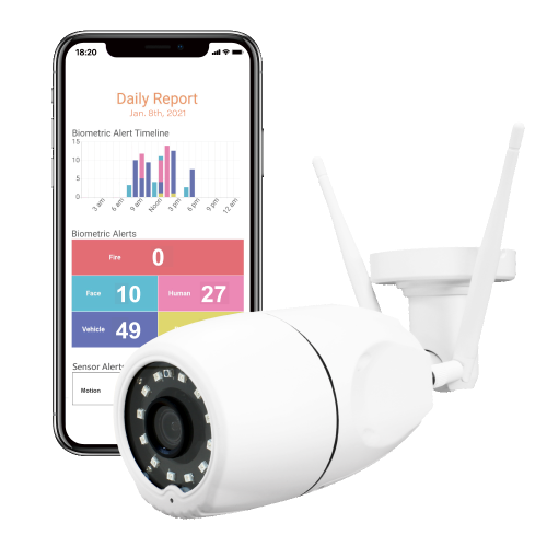 Athena the outdoor biometric security camera, real time fire detection camera Best Buy Canada