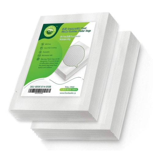 50 Pcs 9″ x 14″ FoodSealer 5Mil Commercial Food Grade Vacuum Sealer Bag for your Cabela Sealer, FoodSaver Vacuum Sealer, Seal-A-Meal, VacMaster
