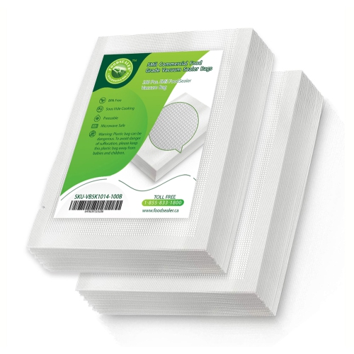 300 Pcs 9″ x 14″ FoodSealer 5Mil Commercial Food Grade Vacuum Sealer Bag for your Cabela Sealer, FoodSaver Vacuum Sealer, Seal-A-Meal, VacMaster