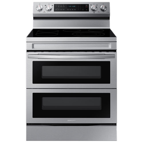 Samsung 30" 6.3 Cu. Ft. Double Oven 5-Element Freestanding Electric Range -Stainless