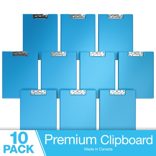 Davis Group Essential Clipboards, 10 Pack - Turquoise Blue