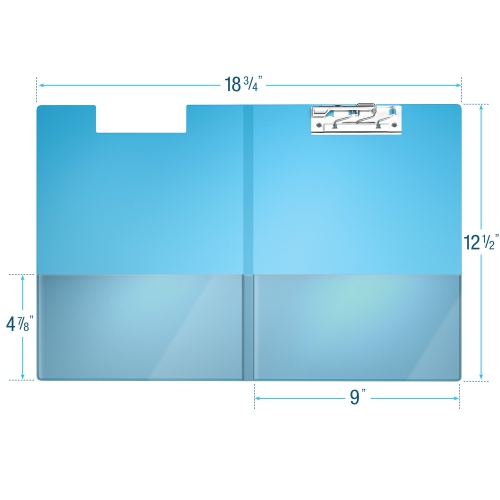 Davis Group Essential Clipboards, 10 Pack - Turquoise Blue