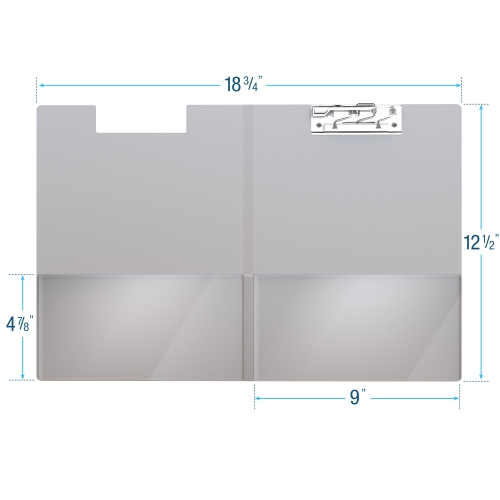 Davis Group Essential Clipboards, 10 Pack - Grey