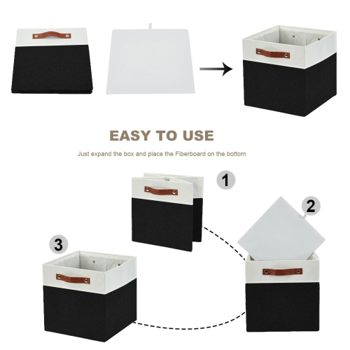 Bac de rangement cubique en tissu DECOMOMO - Paniers de rangement pour tablettes, cube de rangement pour kallax et cubes - Paquet de 4