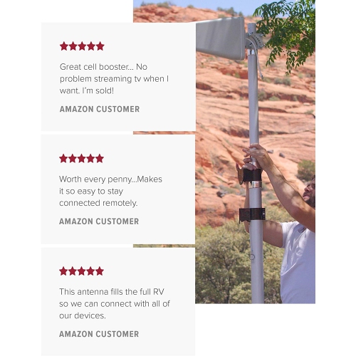 weBoost Destination RV [multi-utilisateur] Kit d'amplificateur de signal de téléphone portable dans le véhicule pour camping-car/camping-car