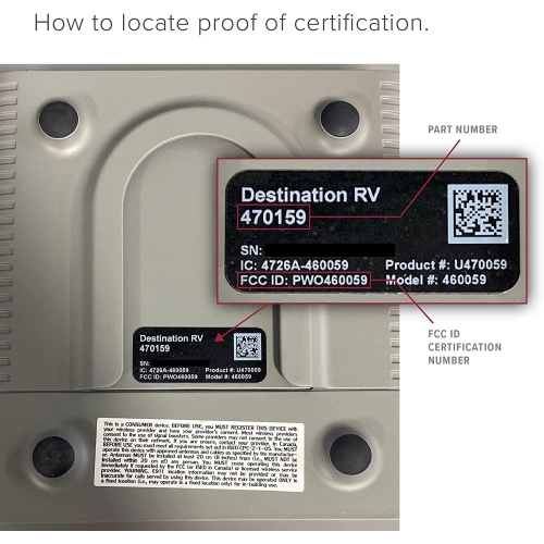 weBoost Destination RV [multi-utilisateur] Kit d'amplificateur de signal de téléphone portable dans le véhicule pour camping-car/camping-car