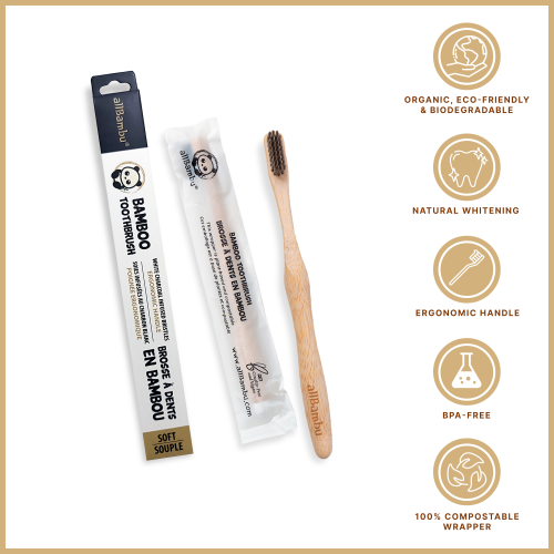 allBambu Bamboo Charcoal Toothbrush Soft