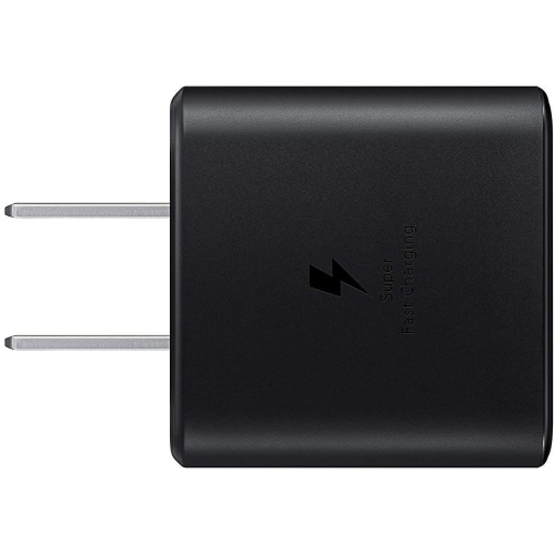 Chargeur mural USB-C de 45 W à recharge rapide, noir, câble de recharge de type C de 3 pi, pour S21, S20 de Samsung. S10, Note 20, Note 21, 10, 9,8
