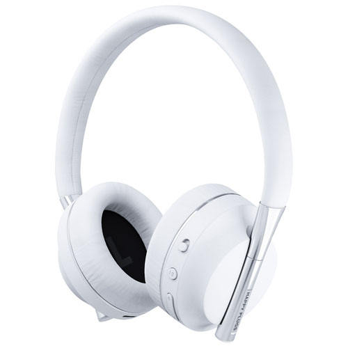 Happy Plugs Play Youth Over-Ear Sound Isolating Bluetooth Kids Headphones - White