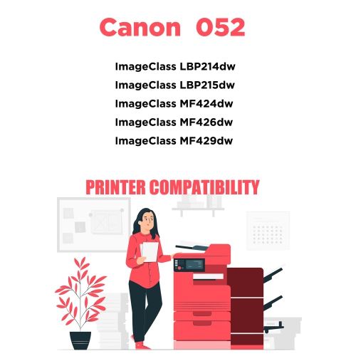Printer Pro™ 3 Pack Canon 052/Canon-052/canon052 Standard Page Yield Compatible Black Toner Cartridge-Canon Printer ImageClass MF424/MF426/LBP214