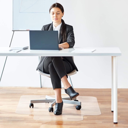 Office Chair Mat with Lip, 36" x 48" PVC Translucent Chair Mat, Hardwood Ceramic Tile Marble Floor Protector