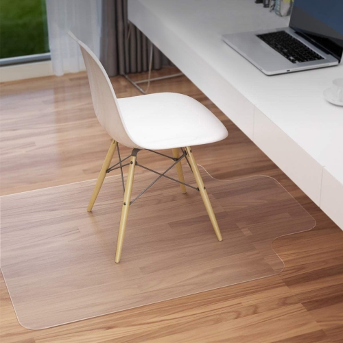 Office Chair Mat with Lip, 36" x 48" PVC Translucent Chair Mat, Hardwood Ceramic Tile Marble Floor Protector