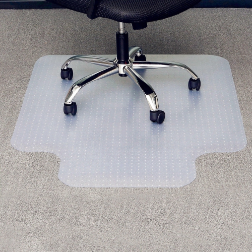 36" x 48" Office Chair Mat with Lip and Anti-Slip Spiked, Transparent Carpet Protector Desk Chair Mat for Hard Low Pile Carpet Floors