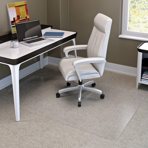 36" x 48" Office Chair Mat with Lip and Anti-Slip Spiked, Transparent Carpet Protector Desk Chair Mat for Hard Low Pile Carpet Floors