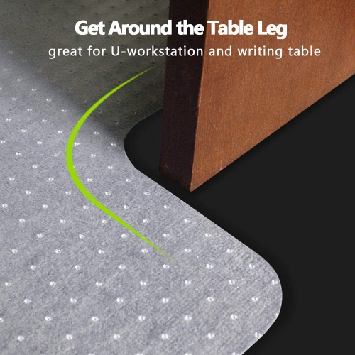 36" x 48" Office Chair Mat with Lip and Anti-Slip Spiked, Transparent Carpet Protector Desk Chair Mat for Hard Low Pile Carpet Floors